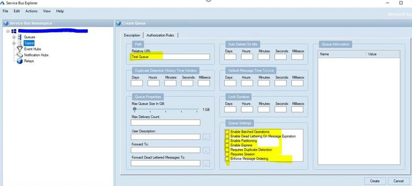 Service bus explorer